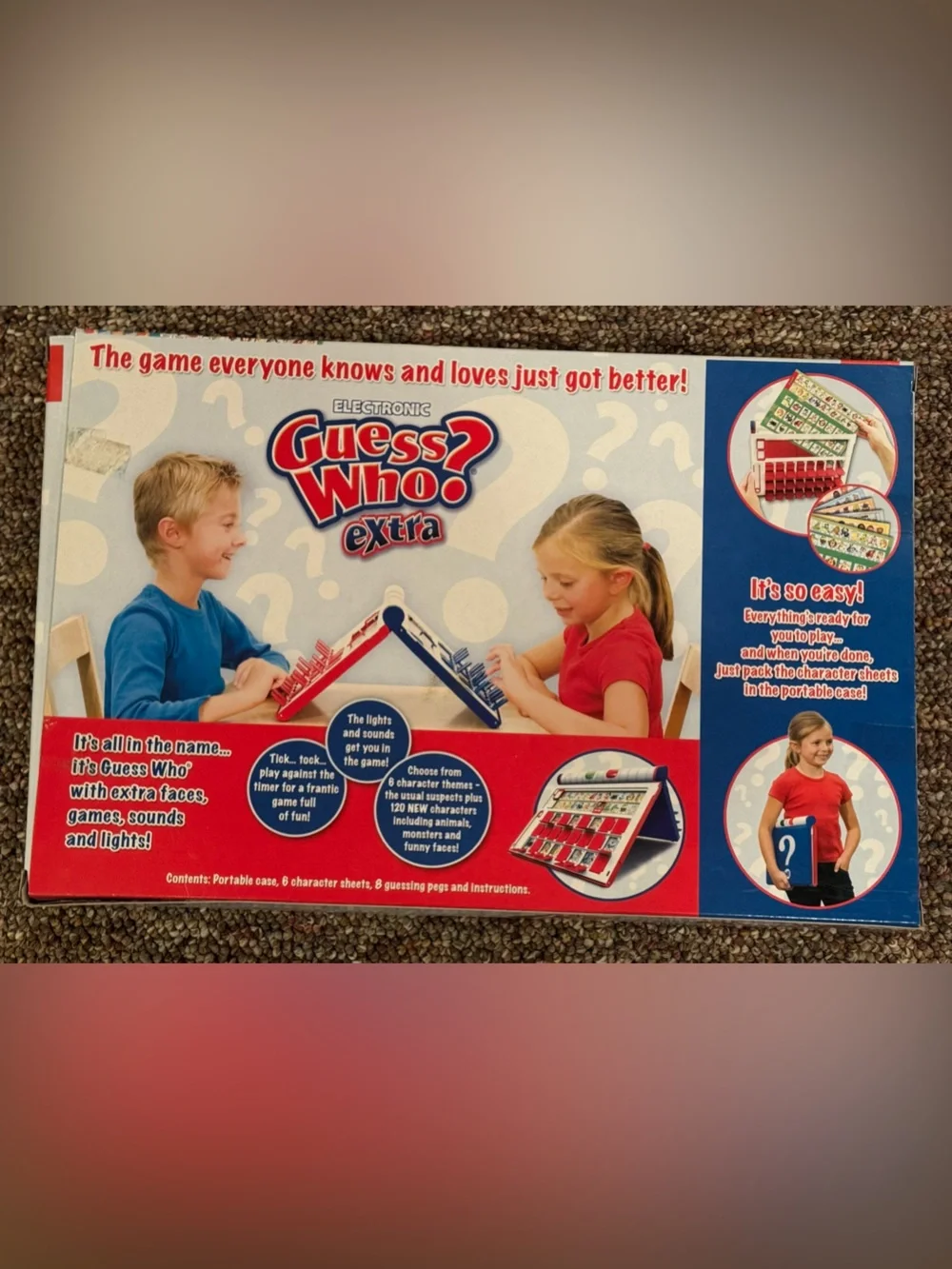 Guess Who? Extra - Red & Blue Electronic Kids Game: Complete: tested: